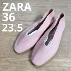 ZARA フラットシューズ ピンク 36のサムネイル