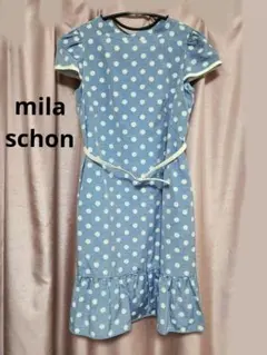 ミラショーン ワンピース Mila schon ブルーレーベル　ドット　フリルのサムネイル