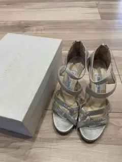 JIMMY CHOO シルバー サンダル 37