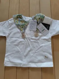 コトリ　バースデイ　リバティ襟付きTシャツ　タグ付き