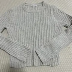 GU リブ編みセーター Sサイズ ライトグレー