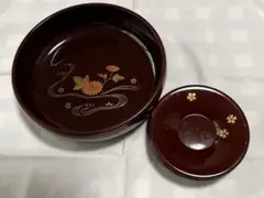 7432) 朱塗り 菓子器 菓子鉢 螺鈿細工 桜文様 - メルカリ