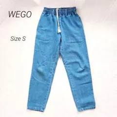 WEGO ウィゴー デニム イージーパンツ Sサイズ ウエストゴム ドロー紐 綿のサムネイル