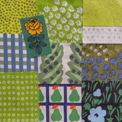 マリメッコ レア ヴィンテージ プケッティ メトサンヴァキ ハギレセット 緑系