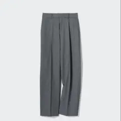UNIQLO タックワイドパンツ　グレー　M