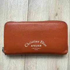 DIOR HOMME アトリエロゴ ラウンドファスナー長財布 オレンジのサムネイル