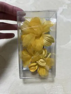 花飾り 2個セット 黄色