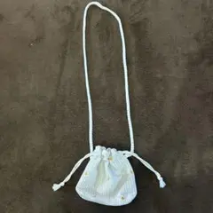 キッズ用 デイジー刺繍 巾着ショルダーバッグのサムネイル