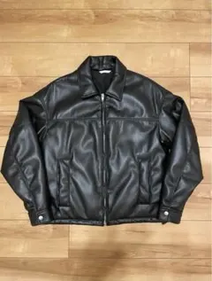 美品 ZARA MAN ラムスキン シングルライダース 肩キルティング 42 美品 ZARA MAN ラムスキン シングルライダース 肩キルティング