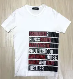DSQUARED2 19SS テープ ロゴプリント　クルーネック 半袖Tシャツ