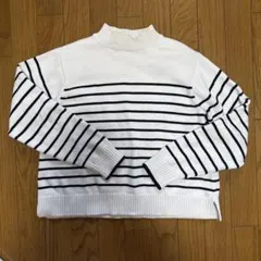 UNIQLO ストライプ ハイネックセーター M