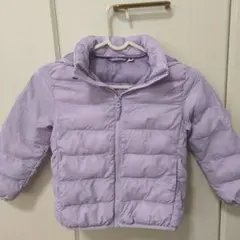 ユニクロ 薄紫 フード付きダウン