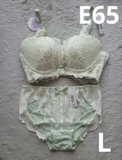 エメフィール　脇高カシュクールブラ[E65]&プレーンショーツ[L]セット