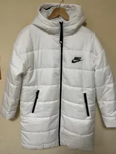 【美品】Nike ホワイト ダウンコート　ナイロンジャケット　Lサイズ