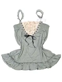 アクシーズファム y2k 姫ギャル 平成 キャミソール リボン チェック
