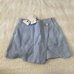 ザラ　ブルー　デニム　キュロット　ショートパンツ