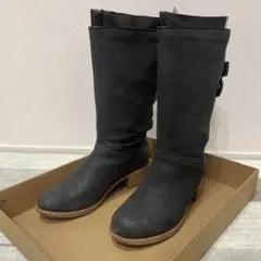 UGG リボン付きロングブーツ ブラック