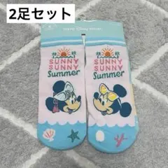 【新品未使用】sunnysunnysummer 靴下 2足セット　ディズニーのサムネイル