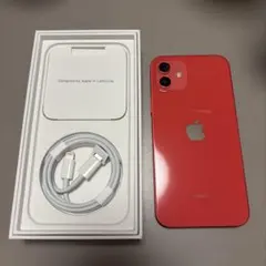 iPhone12/128GB Red 本体◆中古美品