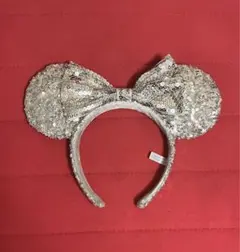 ディズニー　カチューシャ　シルバー　スパンコールのサムネイル