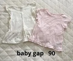 baby gap ベビーギャップ　ピンク　ホワイト　トップス 2枚セット