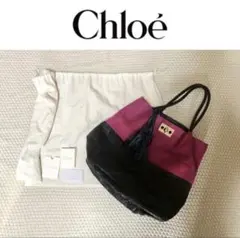 Chloe 本革　バイカラー フリンジタッセル バゲットバッグ トート　レザーのサムネイル