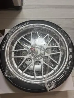 新品未使用】鈴鹿サーキット 掛け時計 タイヤホイール インテリア