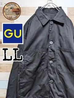 【格安】GU　ワークジャケット　ミリタリー　黒　機能性　ユニセックス　美品