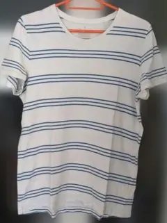 ボーダー 半袖 Tシャツ ホワイト ブルー XL