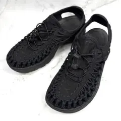 【美品】KEEN ユニーク UNEEK オールブラック サンダル 24