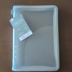 DAISO6リングファイル　グレー　レフィル付き