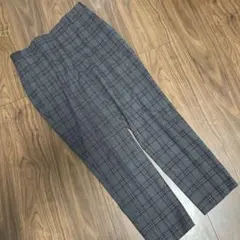 UNIQLO グレー系チェック パンツ　L