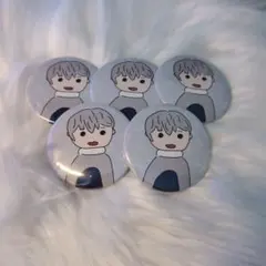 カラフルピーチヒロ直筆缶バッジ5個