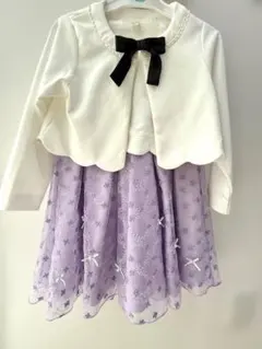 フォーマルドレス 白・紫 120cm