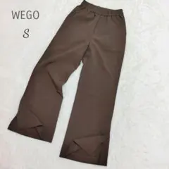 ウィゴー ワイドパンツ S ブラウン リラックスパンツ ゆったり 脚長効果