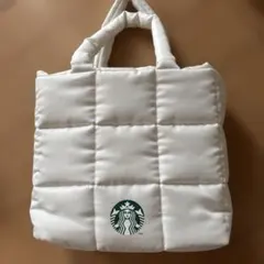 スターバックス　スタバ　Starbucks キルティング トートバッグ ホワイトのサムネイル