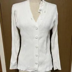 ホワイト 、オレンジ、イエローVネックカーディガン 38サイズ、3点セット