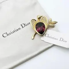 2833-3　タグ付き極美品✨Dior　ブローチ　金　CD　ロゴ　希少　刻印