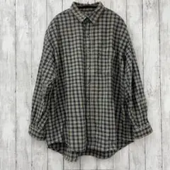 【 コンバース 】タータン チェック柄 長袖 ネルシャツ マーブルボタン 3L