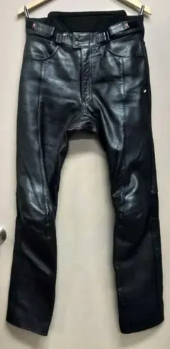 HYODレザーパンツ　革パン　3L HYOD】パンチングレザーパンツ 3L 黒 牛革 古着6LA2 レザーパンツ