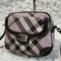 ✨️希少 バーバリーブルーレーベル ノバチェック ショルダーバッグ プレート