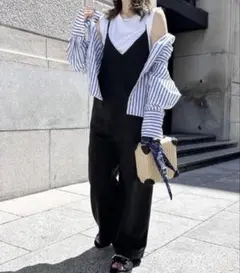 and Me きれいめツイルワイドキャミサロペットのサムネイル