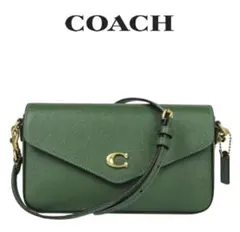 コーチCOACHショルダーバック　ウィン　クロスボディ　ダークグリーン