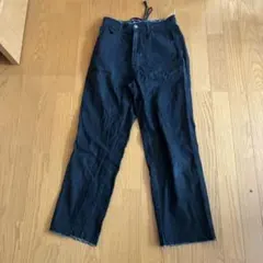 ダークブルー ワイドレッグデニム