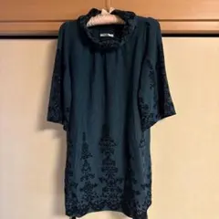 アクシーズファム　濃緑　秋冬チュニック