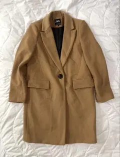 【ZARA】テーラード チェスターコート キャメル Mサイズ