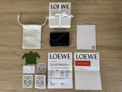 LOEWE パズルステッチ 三つ折り財布 ブラック 正規品 付属品完備