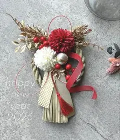 s6 しめ飾り　お正月飾り　しめ縄洋風　お正月リース　しめ縄リース　2026