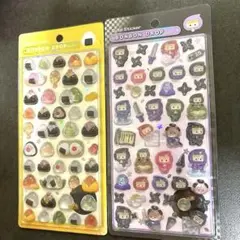 【正規品】　新品　ボンボンドロップシール　和柄　おにぎり　忍者　2枚セット