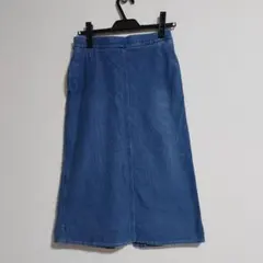 ユニクロ　ロングスカート　デニム色　ゴム付